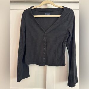 GAP Black Ribbed Top